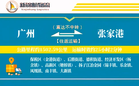 广州到张家港物流公司