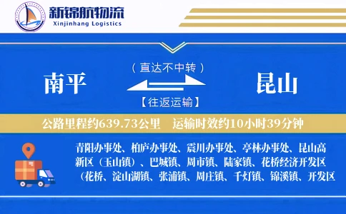 南平到昆山物流公司