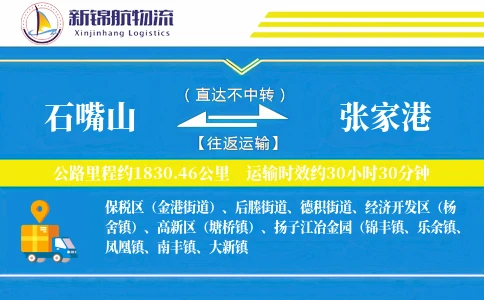 石嘴山到张家港物流公司