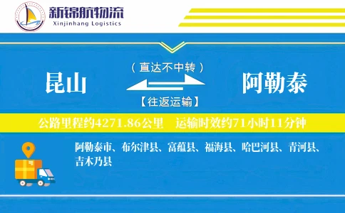 昆山到阿勒泰物流公司