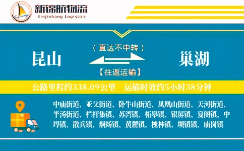 昆山到巢湖物流公司