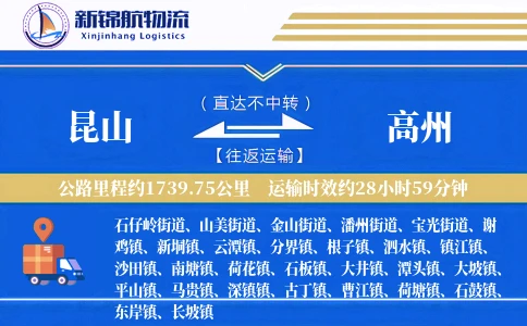 昆山到高州物流公司