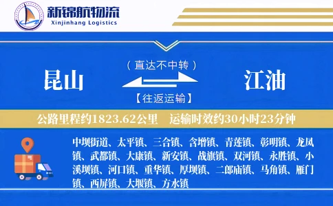 昆山到江油物流公司