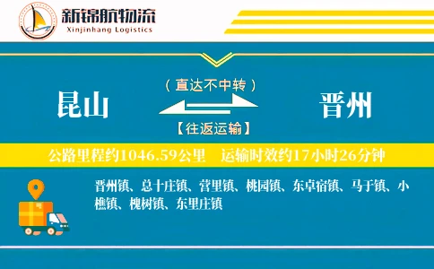 昆山到晋州物流公司