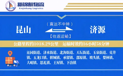 昆山到济源物流公司