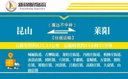 昆山到莱阳物流公司