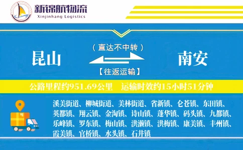 昆山到南安物流公司