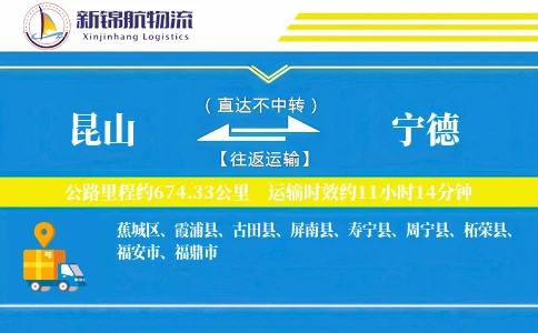昆山到宁德物流公司