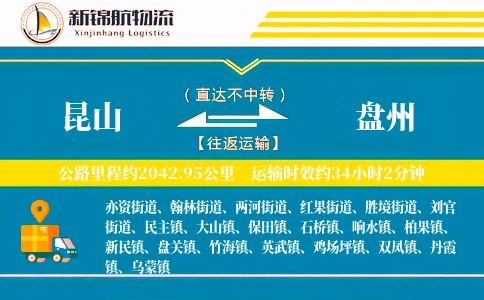 昆山到盘州物流公司