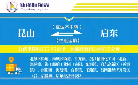 昆山到启东物流公司