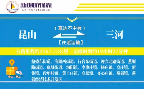 昆山到三河物流公司