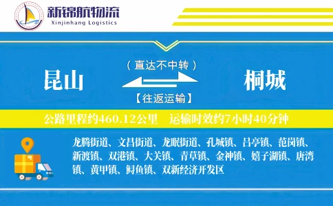 昆山到桐城物流公司