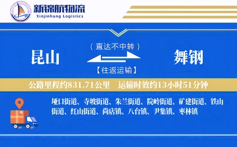 昆山到舞钢物流公司