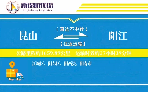 昆山到阳江物流公司