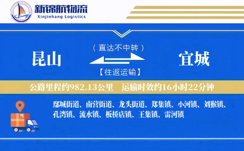 昆山到宜城物流公司