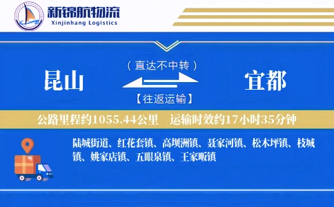 昆山到宜都物流公司