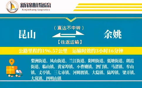 昆山到余姚物流公司