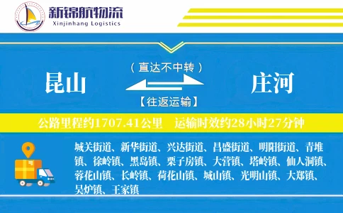 昆山到庄河物流公司