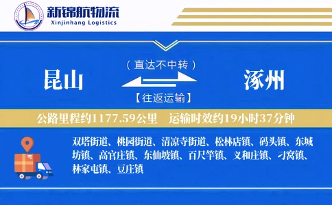 昆山到涿州物流公司