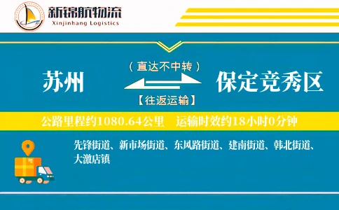 苏州到保定竞秀区物流公司