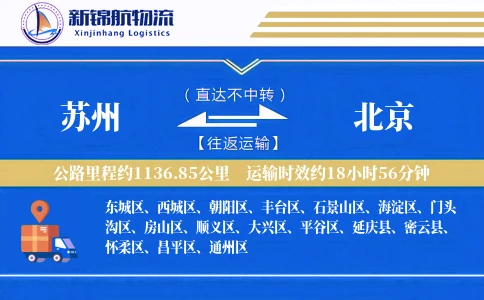 苏州到北京物流公司