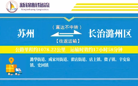 苏州到长治潞州区物流公司