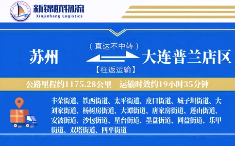 苏州到大连普兰店区物流公司