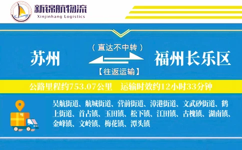 苏州到福州长乐区物流公司