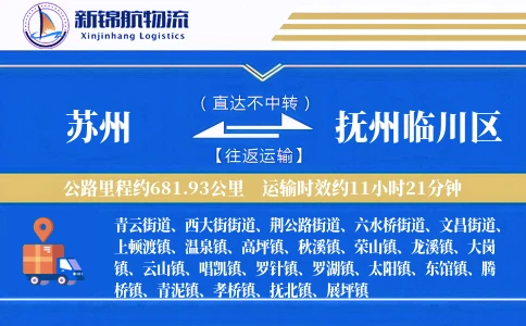 苏州到抚州临川区物流公司