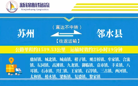 苏州到邻水县物流公司