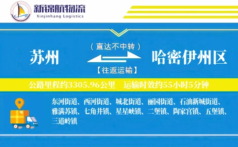 苏州到哈密伊州区物流公司