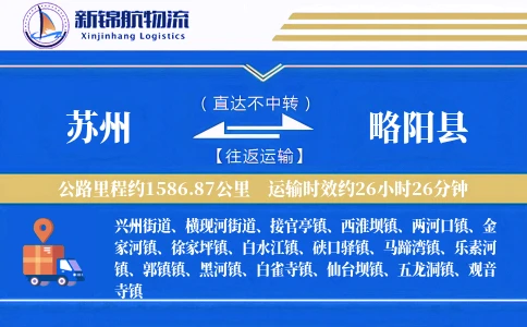 苏州到略阳县物流公司