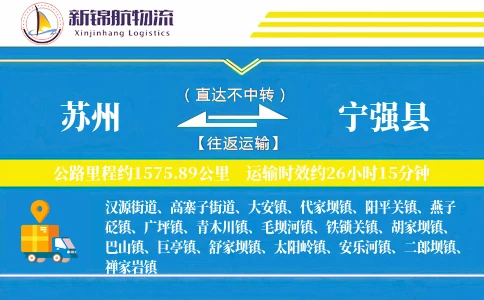 苏州到宁强县物流公司