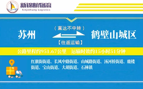 苏州到鹤壁山城区物流公司