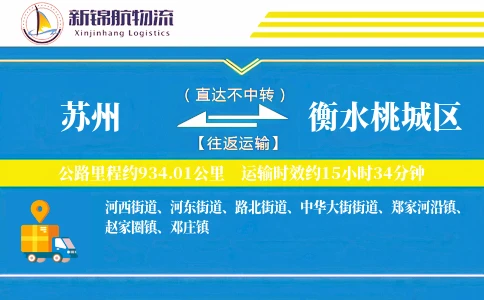 苏州到衡水桃城区物流公司