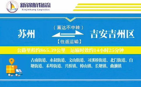 苏州到吉安吉州区物流公司