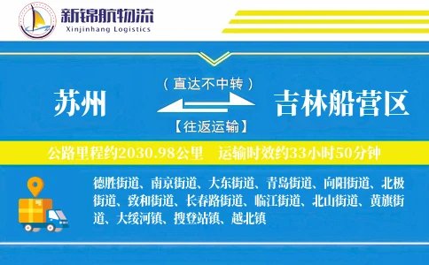 苏州到吉林船营区物流公司