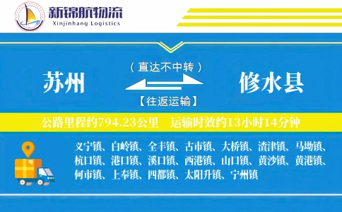 苏州到修水县物流公司