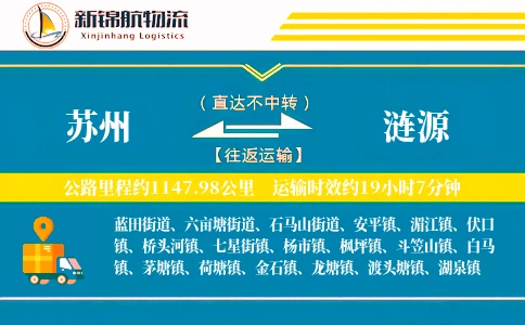 苏州到涟源物流公司