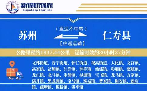 苏州到仁寿县物流公司
