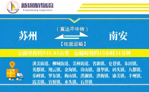 苏州到南安物流公司