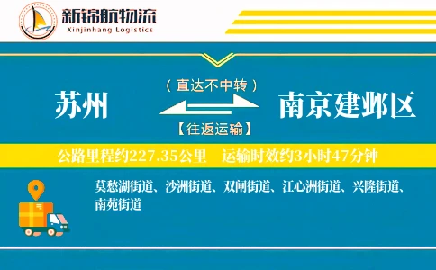 苏州到南京建邺区物流公司