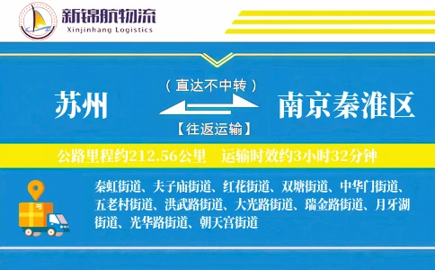 苏州到南京秦淮区物流公司