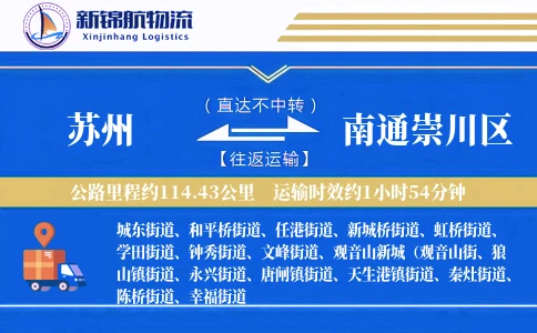 苏州到南通崇川区物流公司