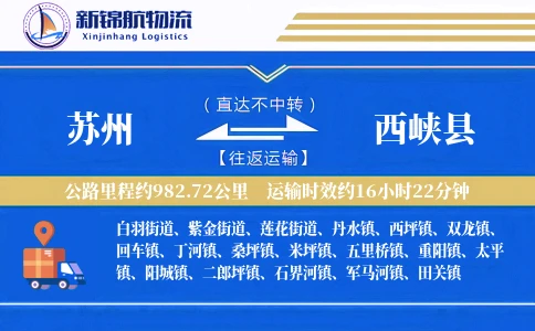 苏州到西峡县物流公司