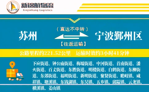 苏州到宁波鄞州区物流公司