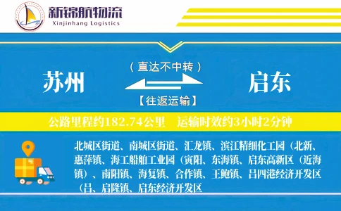 苏州到启东物流公司