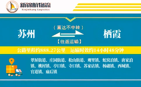 苏州到栖霞物流公司