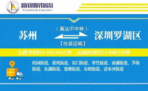 苏州到深圳罗湖区物流公司