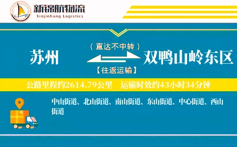 苏州到双鸭山岭东区物流公司